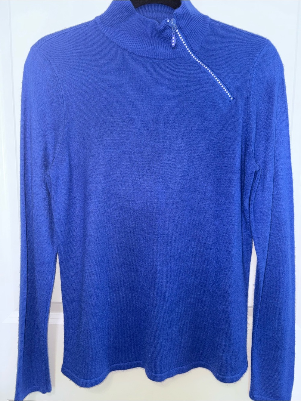 Mercer Street Studio Blue Zip-Neck Sweater